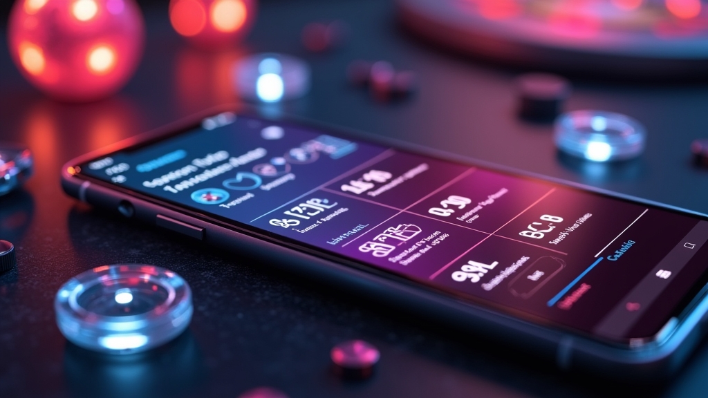 Android version check screen next to a casino app update interface