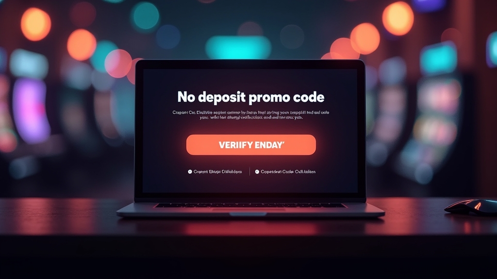 Registration desk showing a no deposit promo code field and eligibility icons
